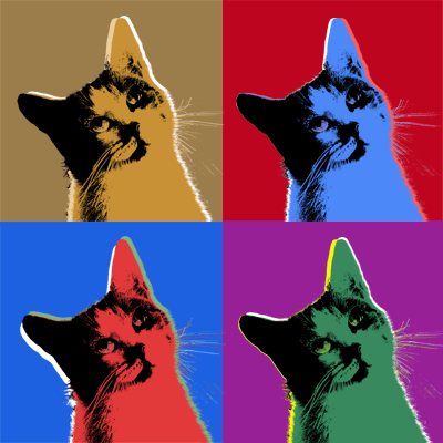 cat warhol style